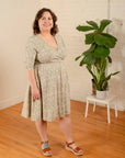 Callie Long Sleeve Wrap Dress Field Taupe