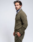 Shawl Collar Pullover Cable Knit Sweater