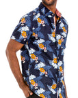 Short Sleeve Hawaiian Button Down Shirt