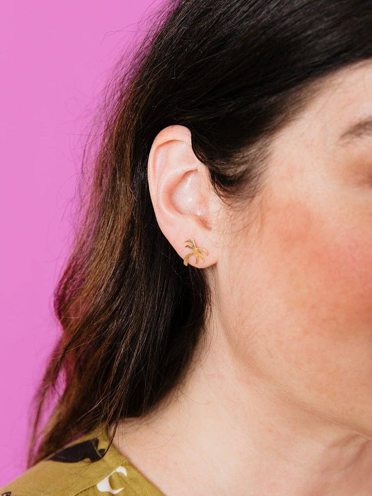 Palm Tree Stud Earrings