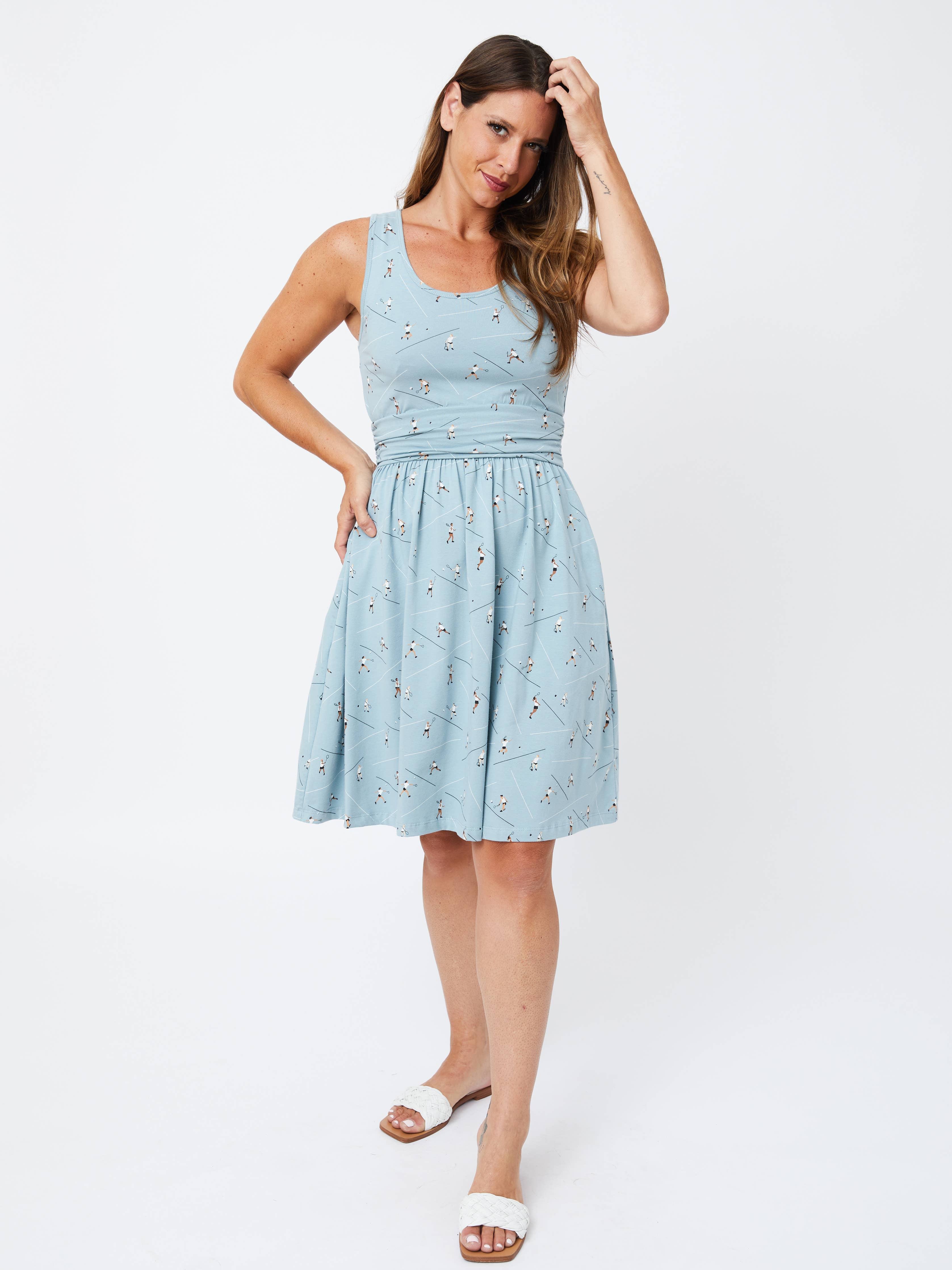 Asheville Dress Badminton Slate  Sadie's Shop