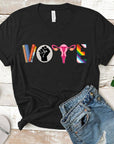 Vote - BLM Banned Books Female Gay Trans Rights T-Shirt