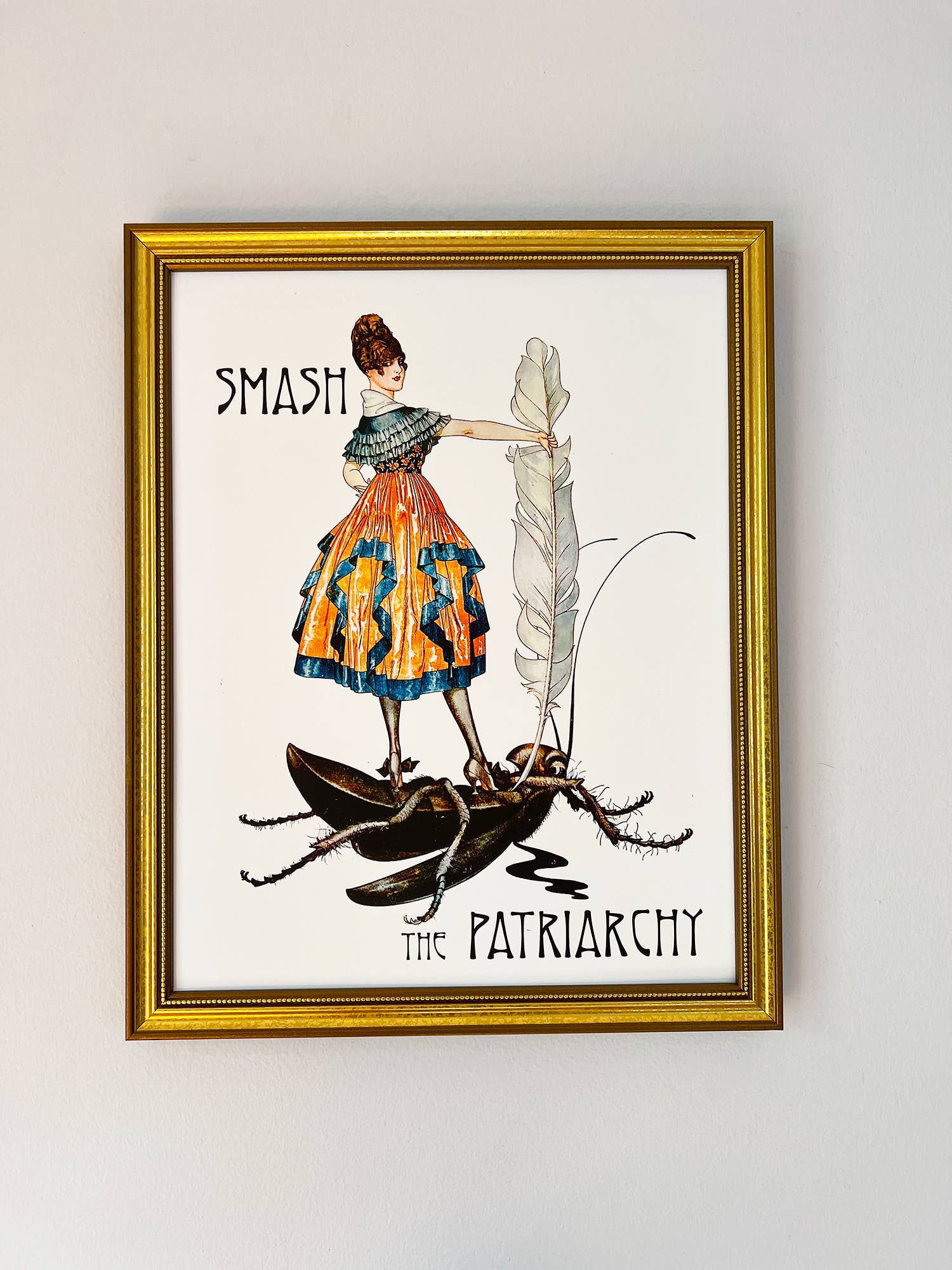 Smash the Patriarchy Feminist Vintage Style Print
