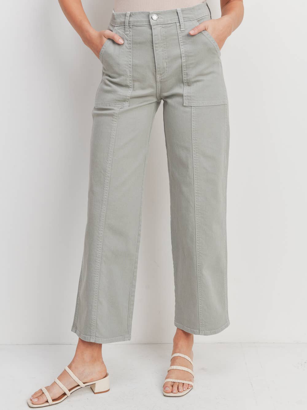 Seamed Utility Straight Leg Jean