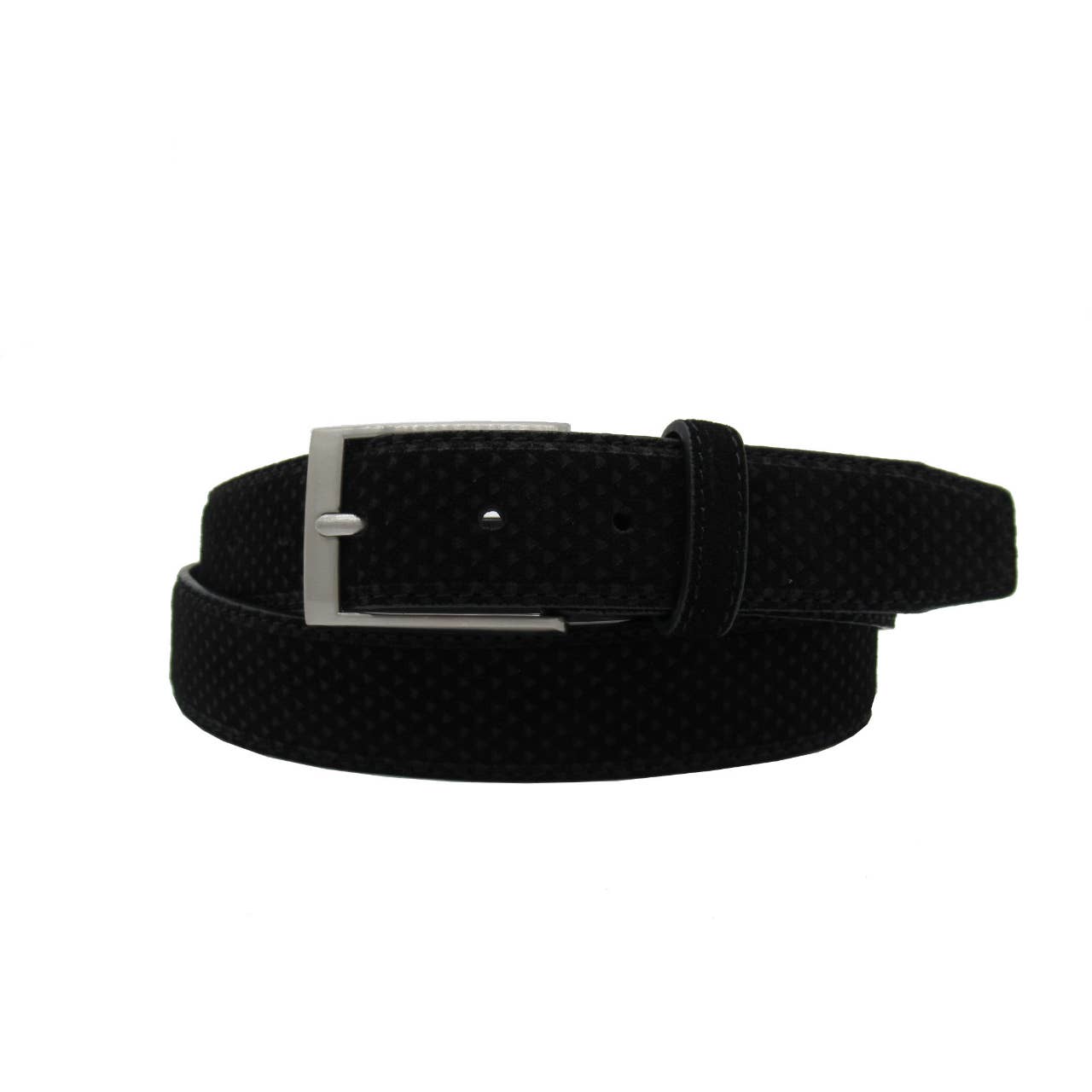 Wesley Suede Leather 3.5 CM Belt Black