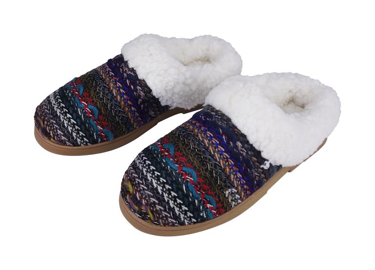 Multi Color Sherpa Lined Slipper Assorted Colors