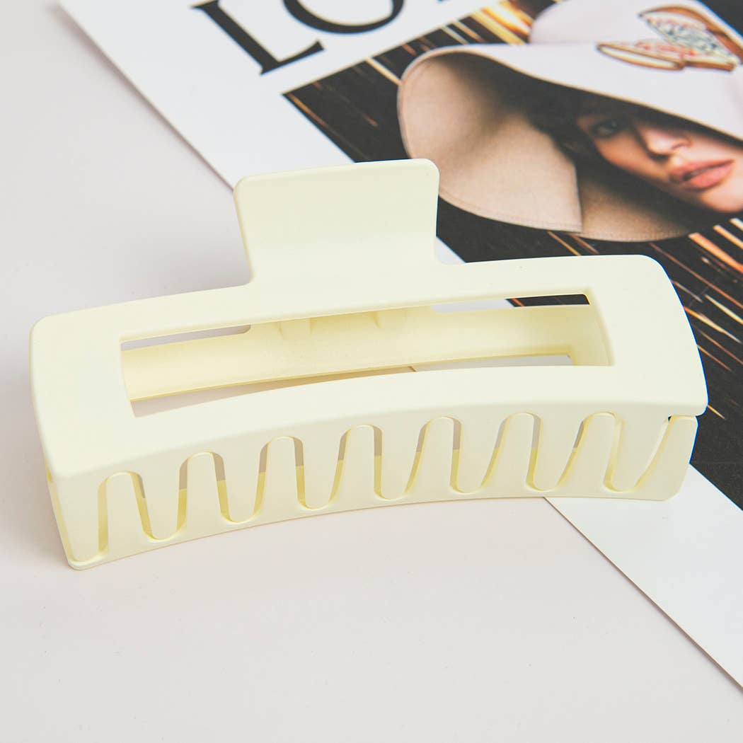 4.92'' Matte Rectangle Large Hair Claw Clips