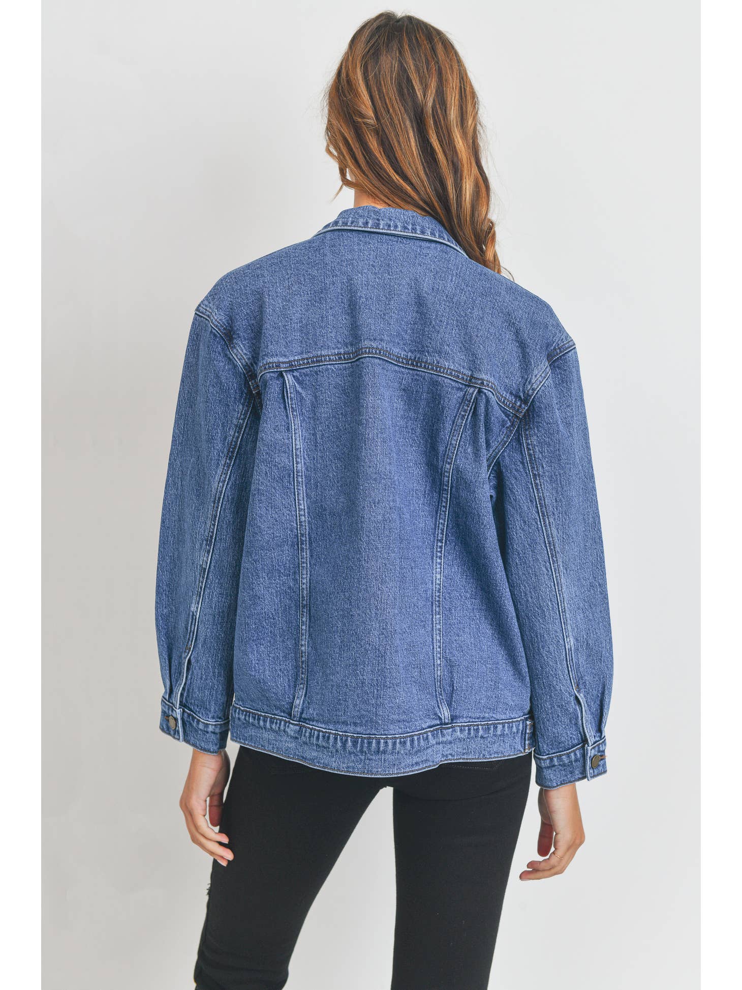 Oversized Denim Jacket- Dark Denim
