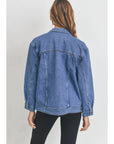 Oversized Denim Jacket- Dark Denim