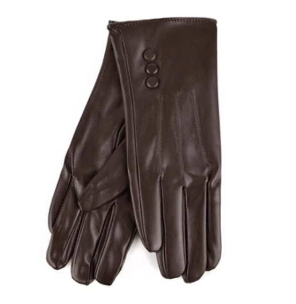 Women's PU Leather Winter Touch Screen Gloves