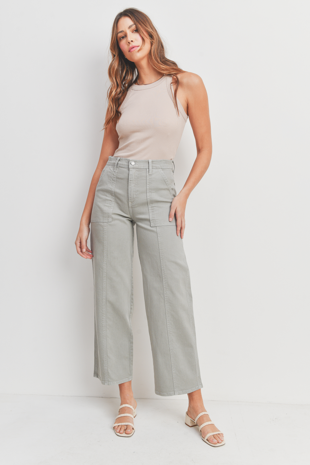 Seamed Utility Straight Leg Jean
