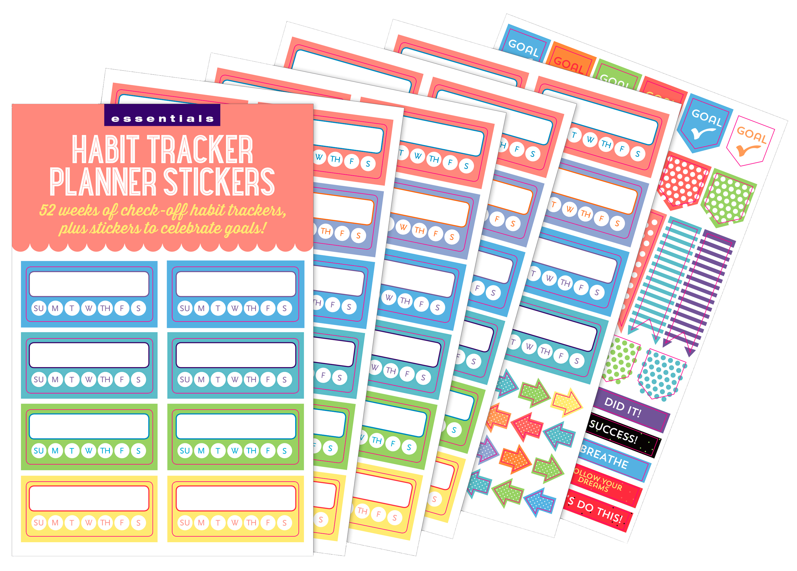 Peter Pauper Press - Essentials Habit Tracker Planner Stickers