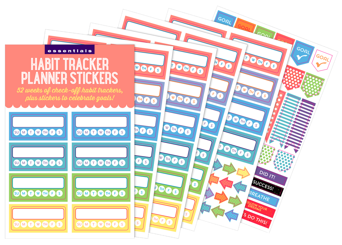 Peter Pauper Press - Essentials Habit Tracker Planner Stickers – Sadie's  Shop