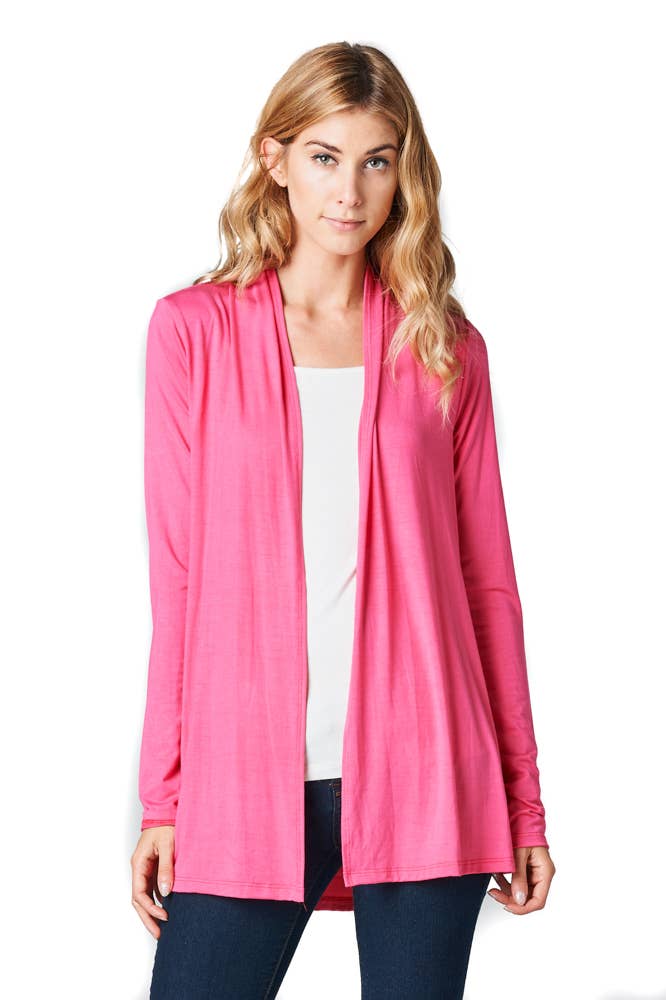 Made in USA Viscose From Bamboo Jersey Knit Cardigan