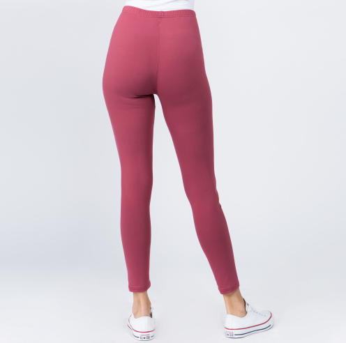 Women's Solid Color Stretchable Peach Skin Fabric Leggings for Regular PLUS  3X5X