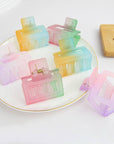 French Matte Gradient Square Medium Hair Claw Clips