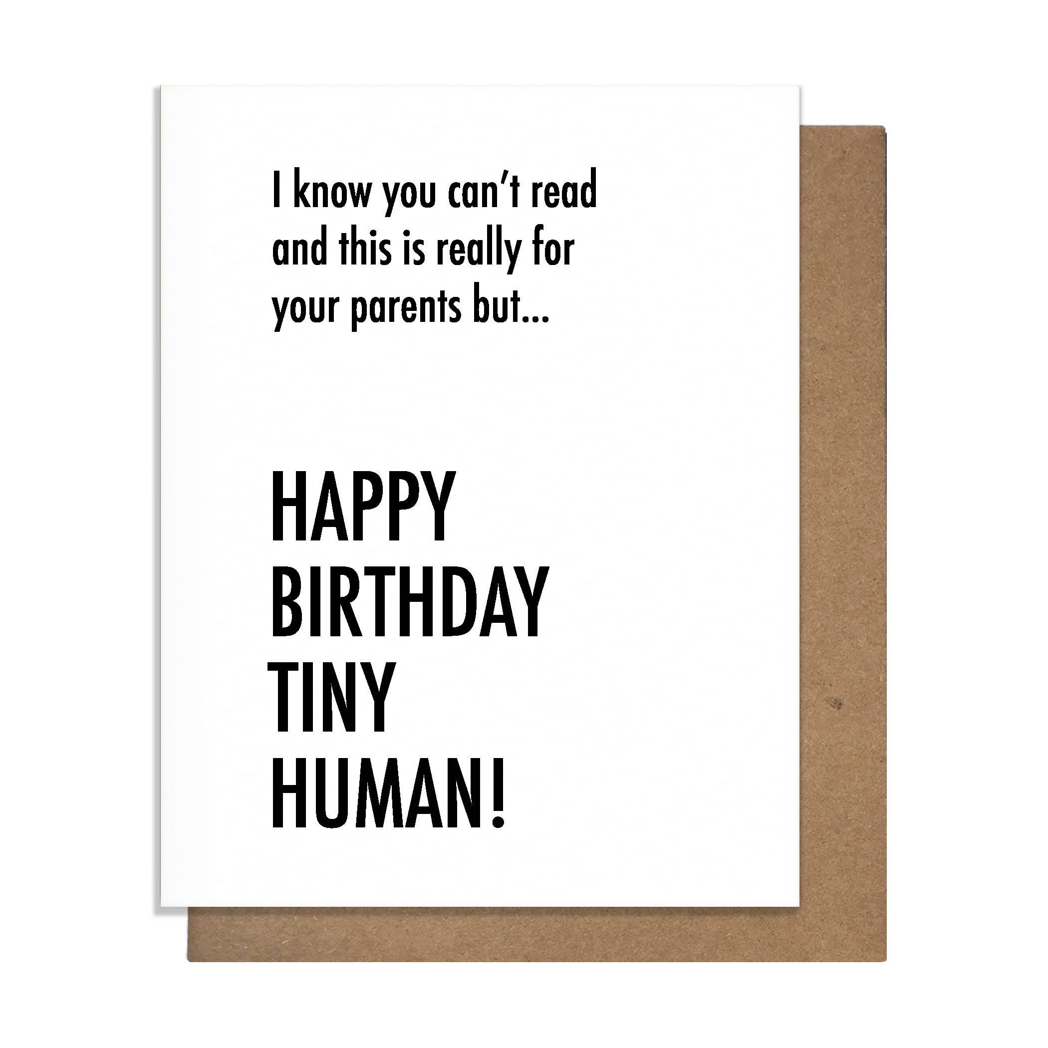 Tiny Human - Birthday Card