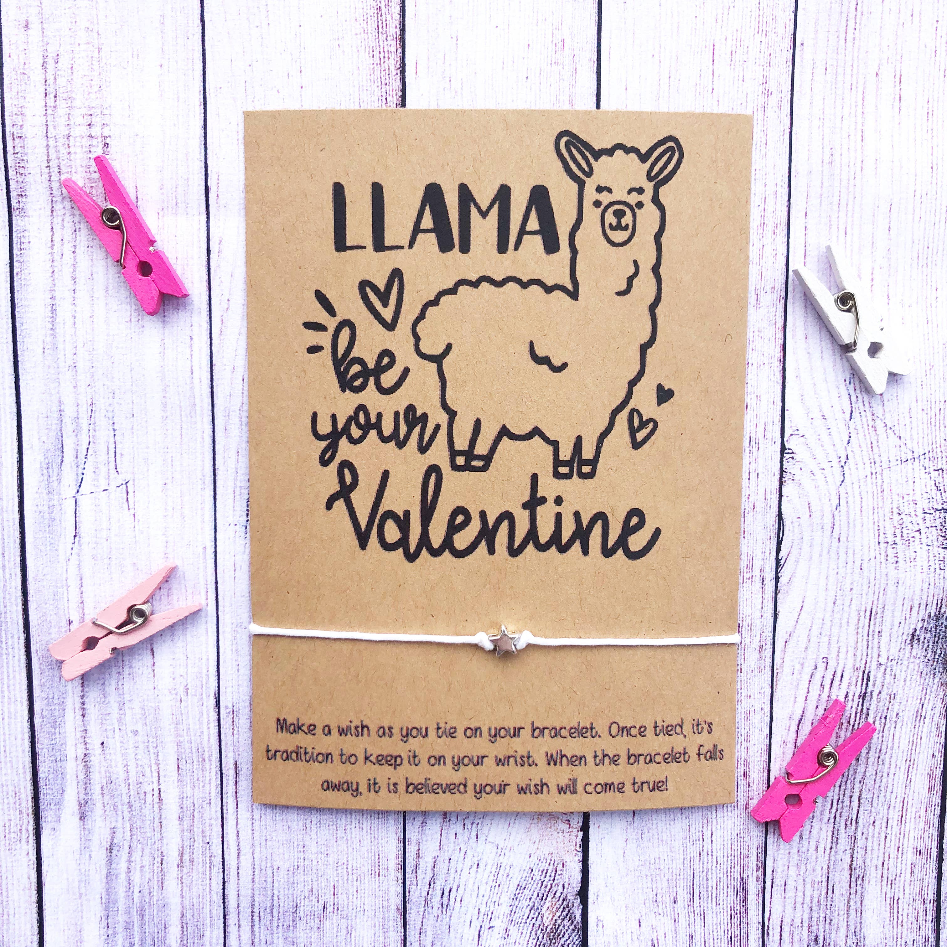 Llama Be Your Valentine Wish Bracelet