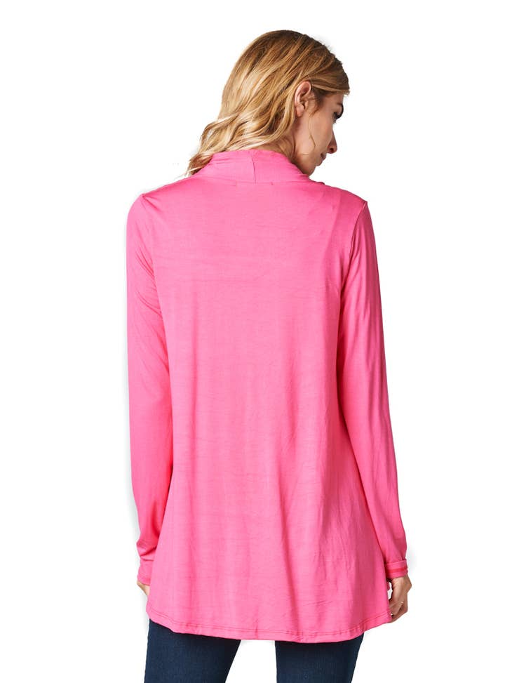 Made in USA Viscose From Bamboo Jersey Knit Cardigan
