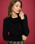 Turtleneck Tunic Top BLACK Renee
