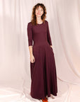 Mumbai Maxi Dress Eggplant Rib Knit