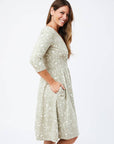 Callie Long Sleeve Wrap Dress Field Taupe