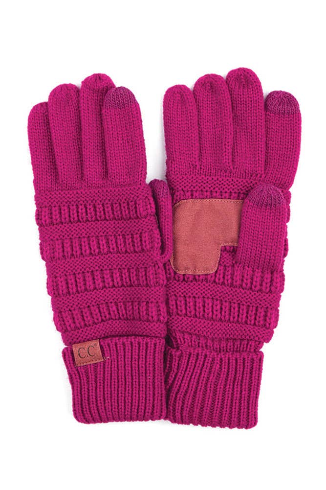 C.C Knitted Touch Screen Compatible Gloves