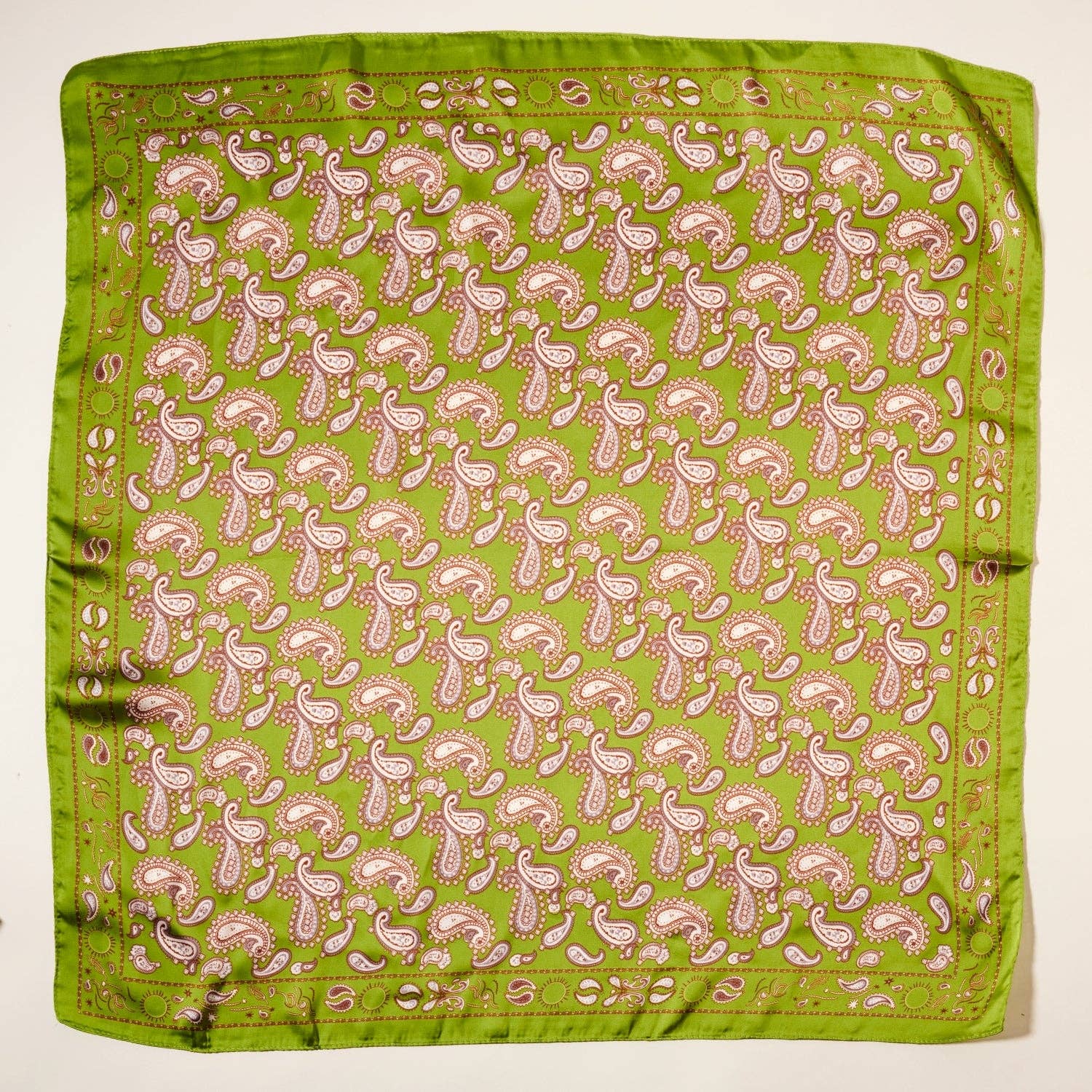 Classic Paisley Silk-Feel Polyester Bandana Scarf