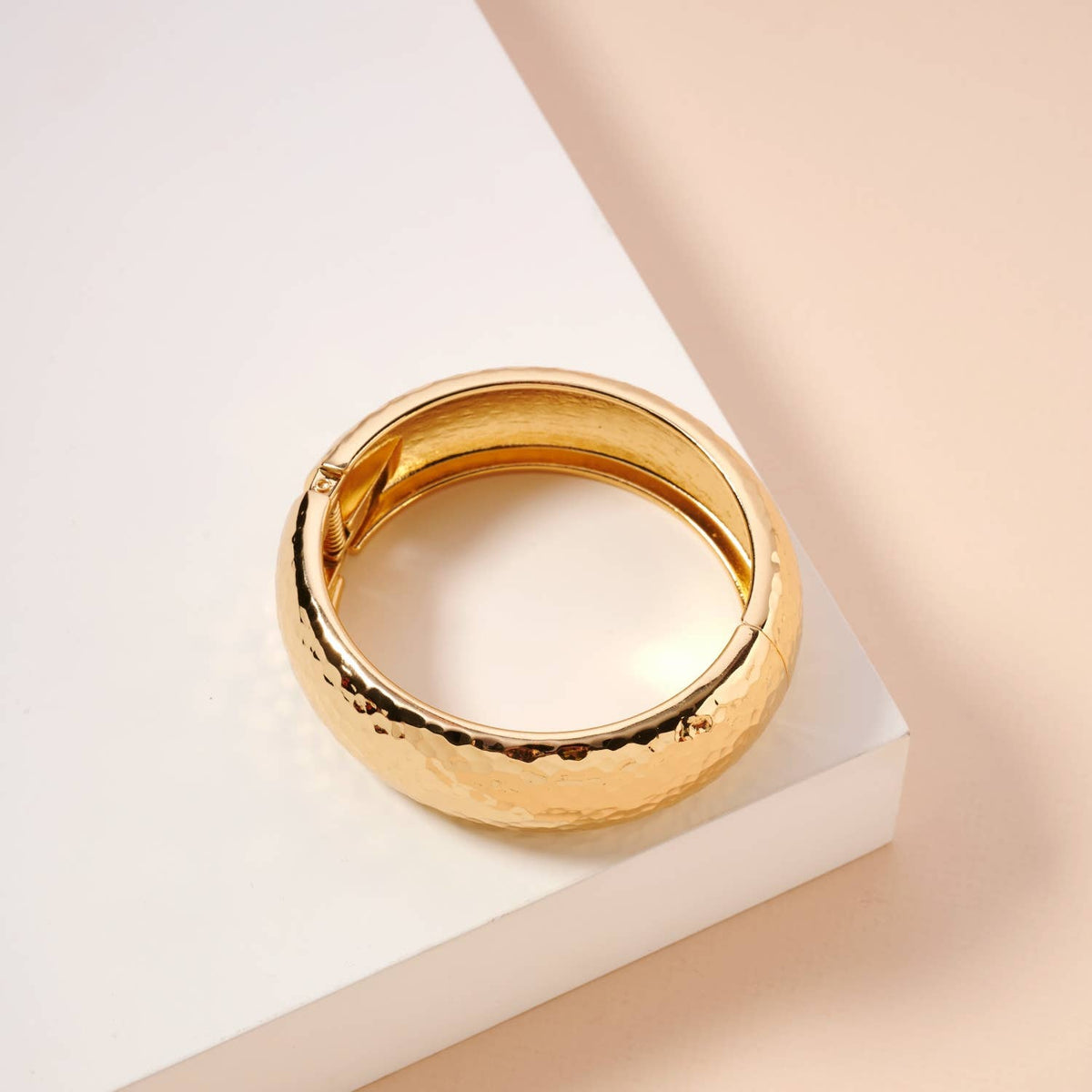 Hammered Gold Plated Cuff Bracelet