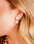 Libby - 2 Pearl - Earrings