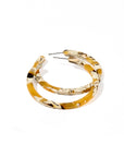 Holly Medium Hoop Earrings - Mustard