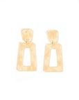 Kennedy Statement Earrings - Champagne Checkered