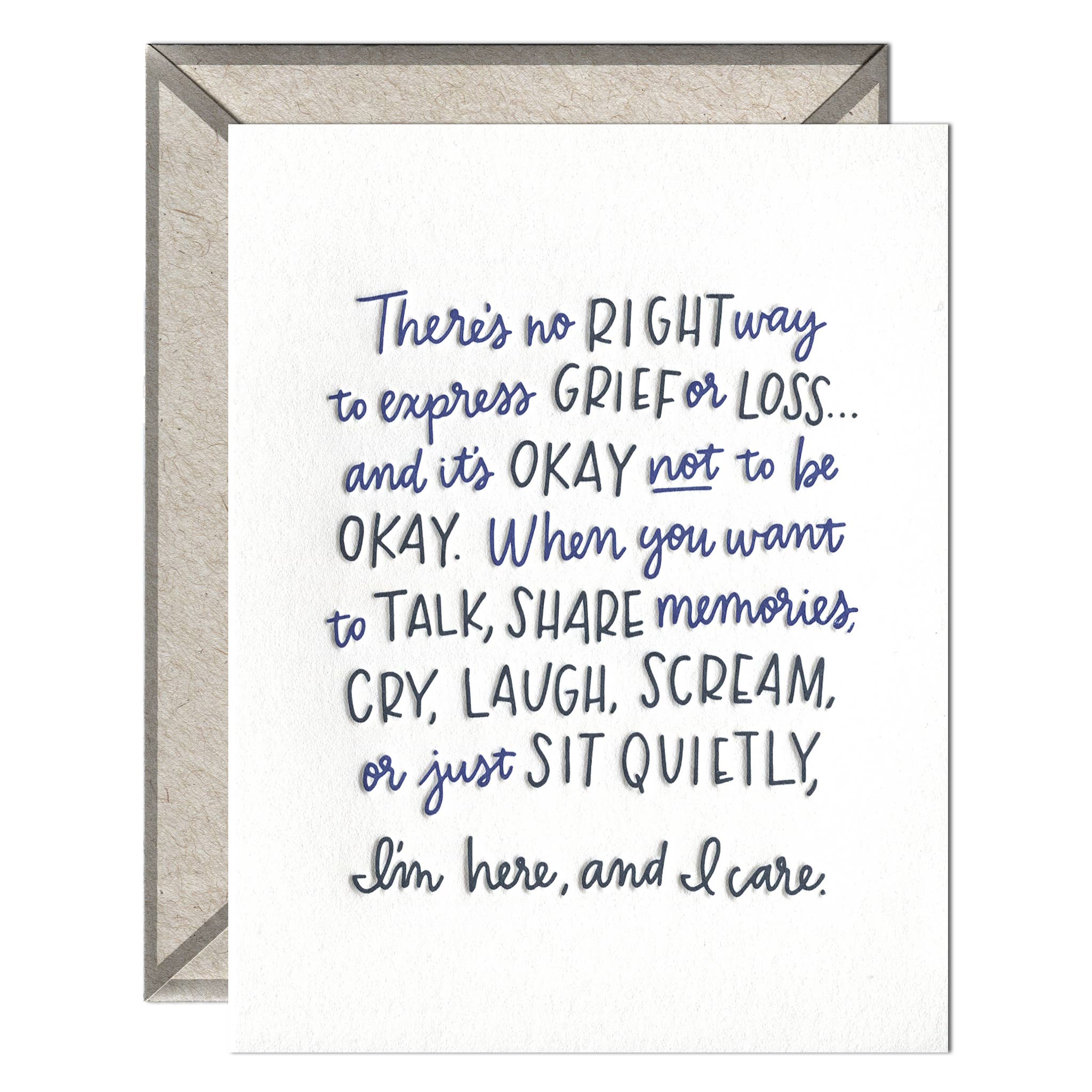 No Right Way to Grieve - Sympathy card