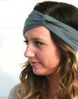 Adult Headband - Twist Turban - Charcoal Gray