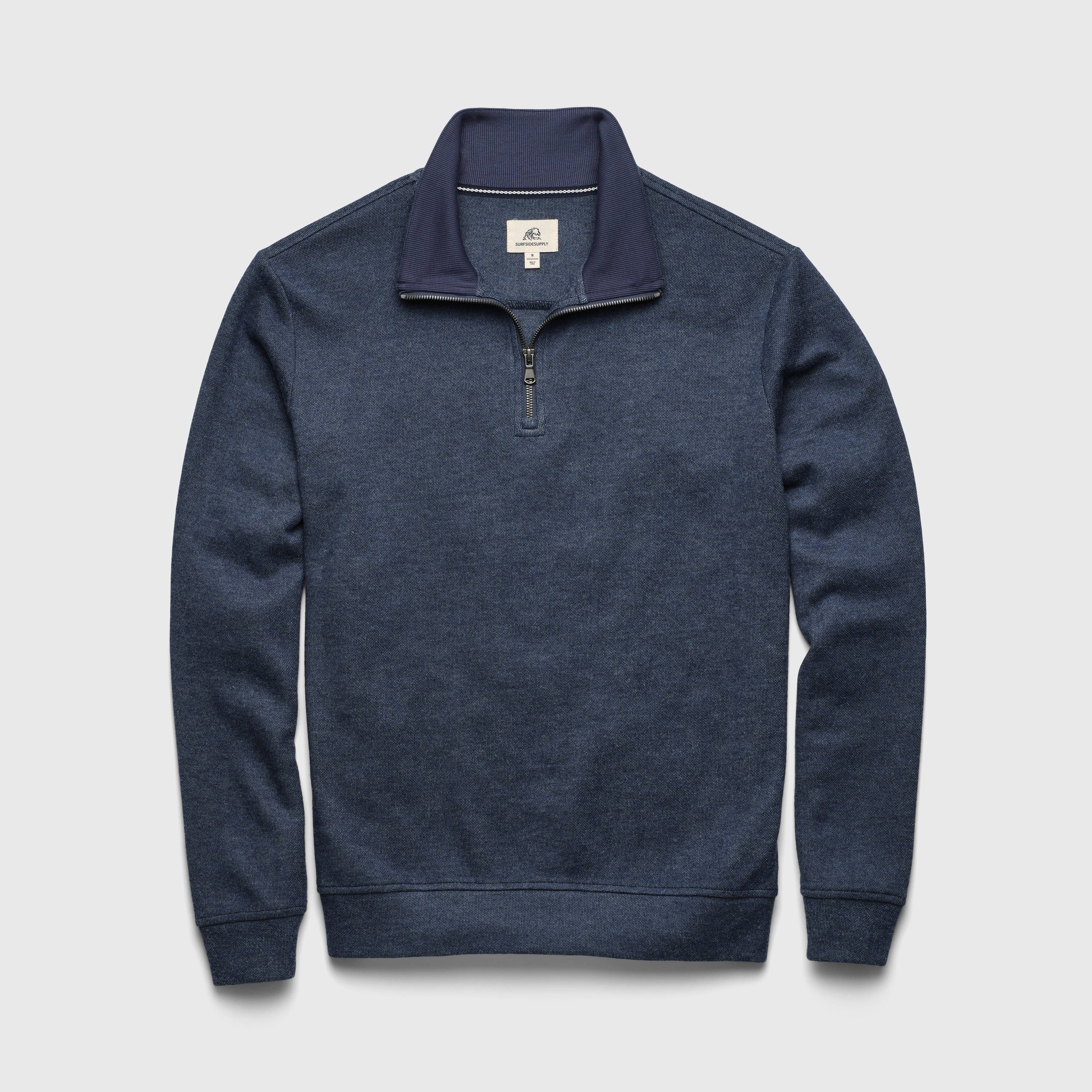 Bobby Cashmist Fleece Quarter Zip - Navy heather