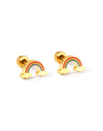 Rainbow Screw Back Studs- hypoallergenic