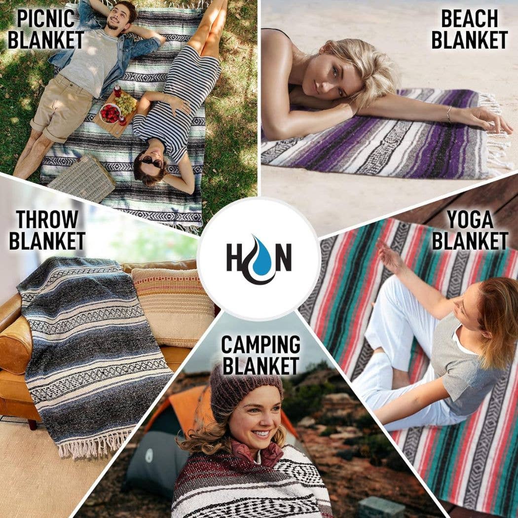 Authentic Extra Large Mexican Blanket (70"x50")