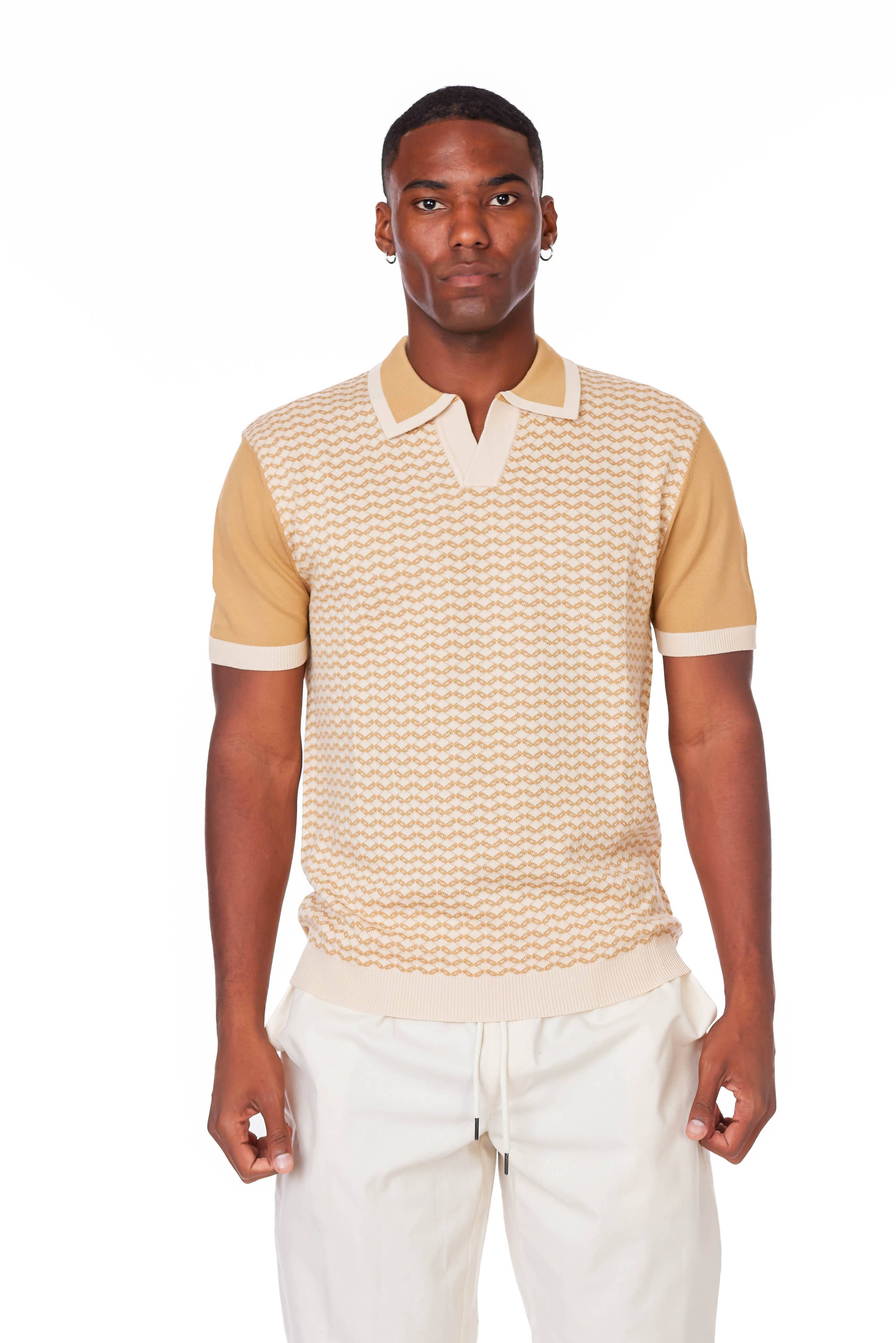 Men&#39;s Textured Polo Shirt