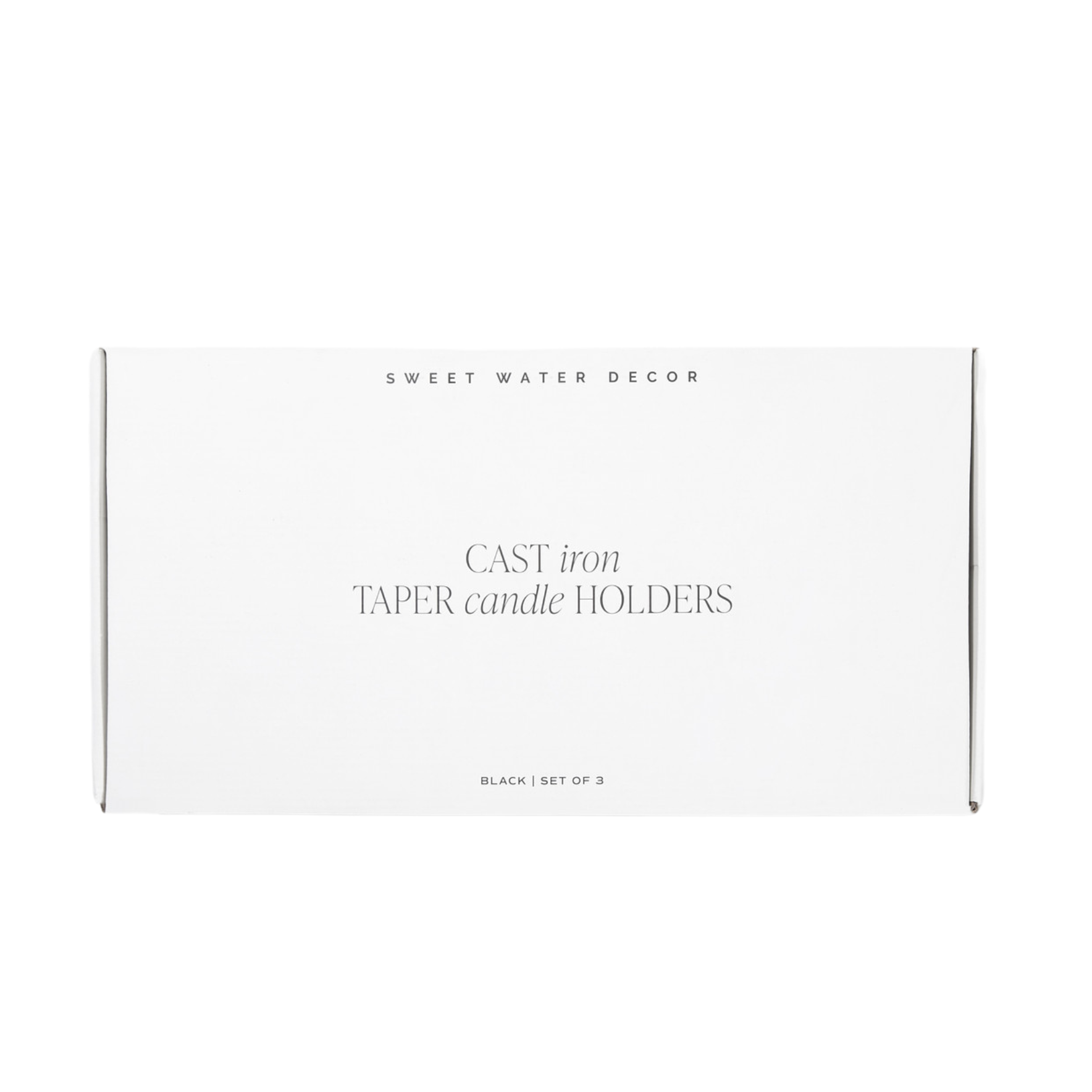 Cast Iron Taper Candle Holders, Set of 3 - Home Decor