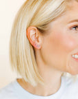 Screwback Stud Earrings - Tally - Silver