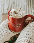 Holiday Cheer Stoneware Coffee Mug - Christmas Decor