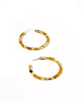 Holly Medium Hoop Earrings - Mustard