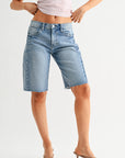 Seamed Longer Short Just Black Denim