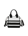 Color block striped tote crossbody