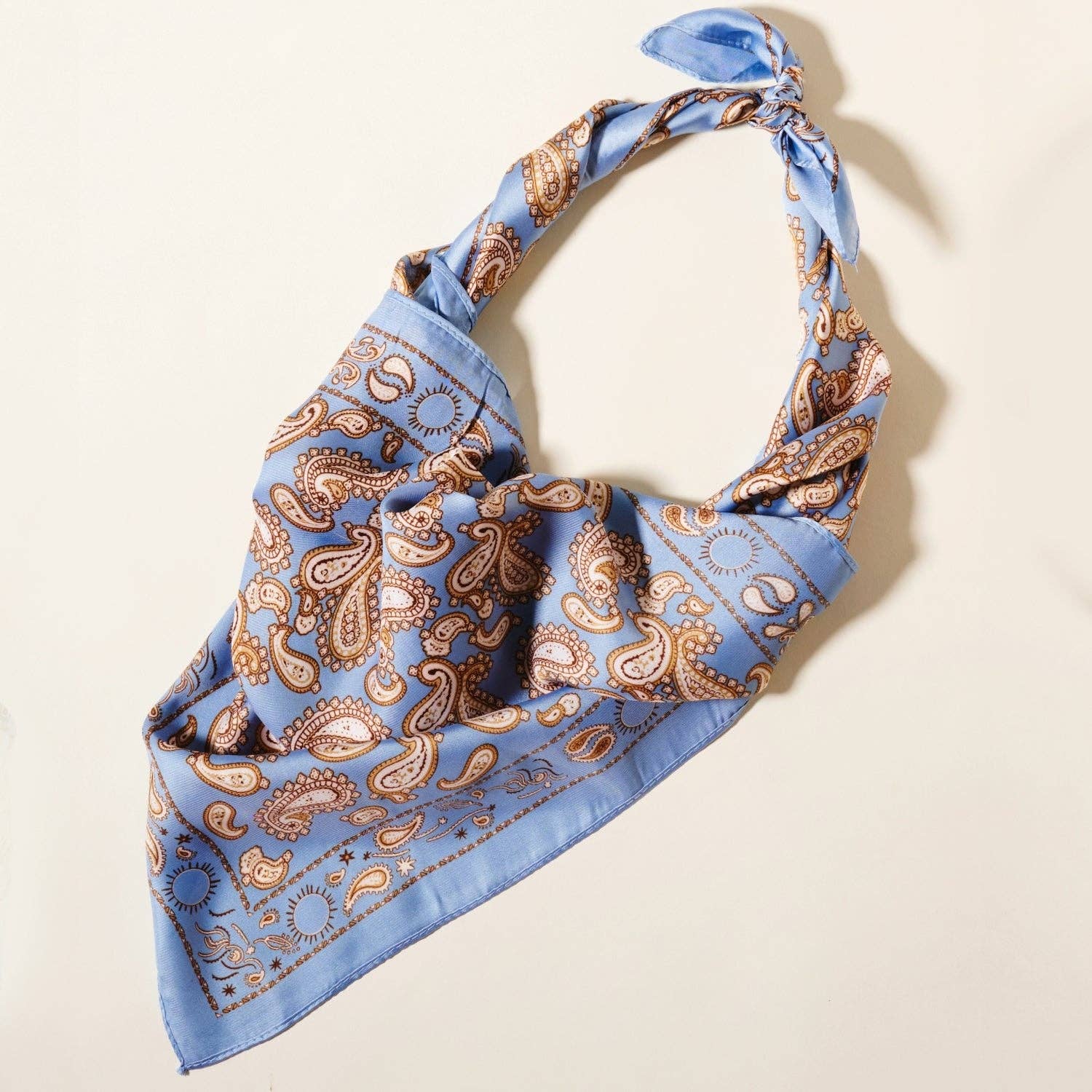 Classic Paisley Silk-Feel Polyester Bandana Scarf