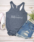 Dink Responsibly - Funny Women's Tank Top - Pickleball