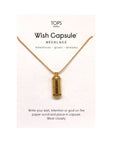 Wish Capsule Necklace w/ 3-Paper Scrolls - Gold Capsule