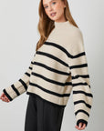 Mock Neck Ribbed Knit Sweater