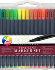 Studio Series Fine-Line Marker Set (30 colors, 0.4mm tip)