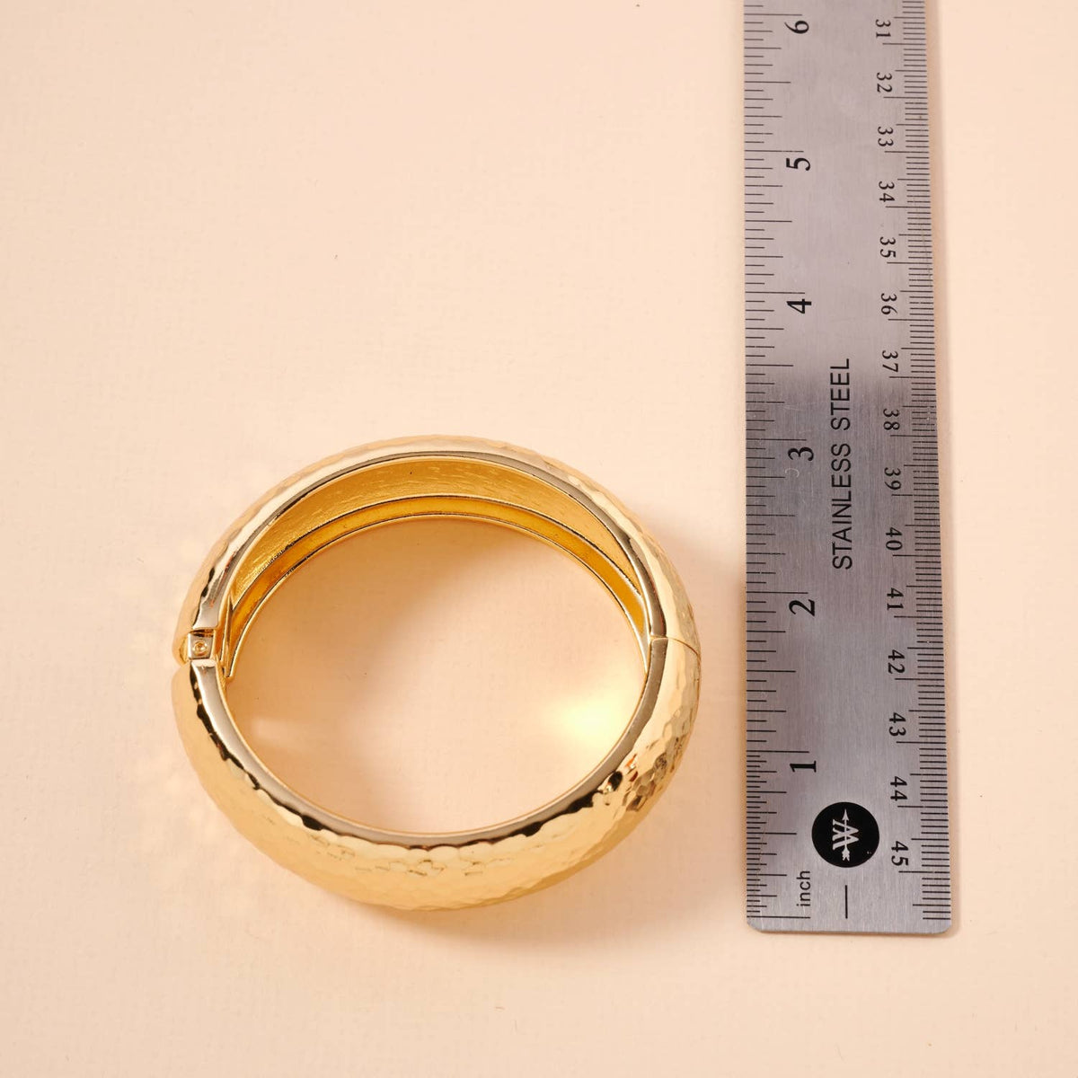 Hammered Gold Plated Cuff Bracelet